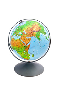 12" INTERMEDIATE PHYSICAL RAISED RELIEF GLOBE